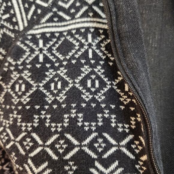 Eddie Bauer Women's Large 1/2 Zip Pullover Mock Neck Sweater White and Black - Picture 7 of 10